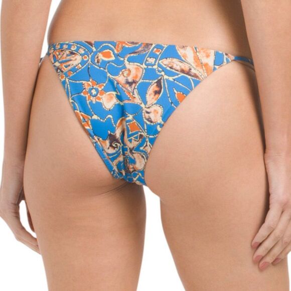 New A.L.C Amina Bikini Bottom Sea Blue Swimwear XS Tie String Beach Bohemian - Picture 2 of 5